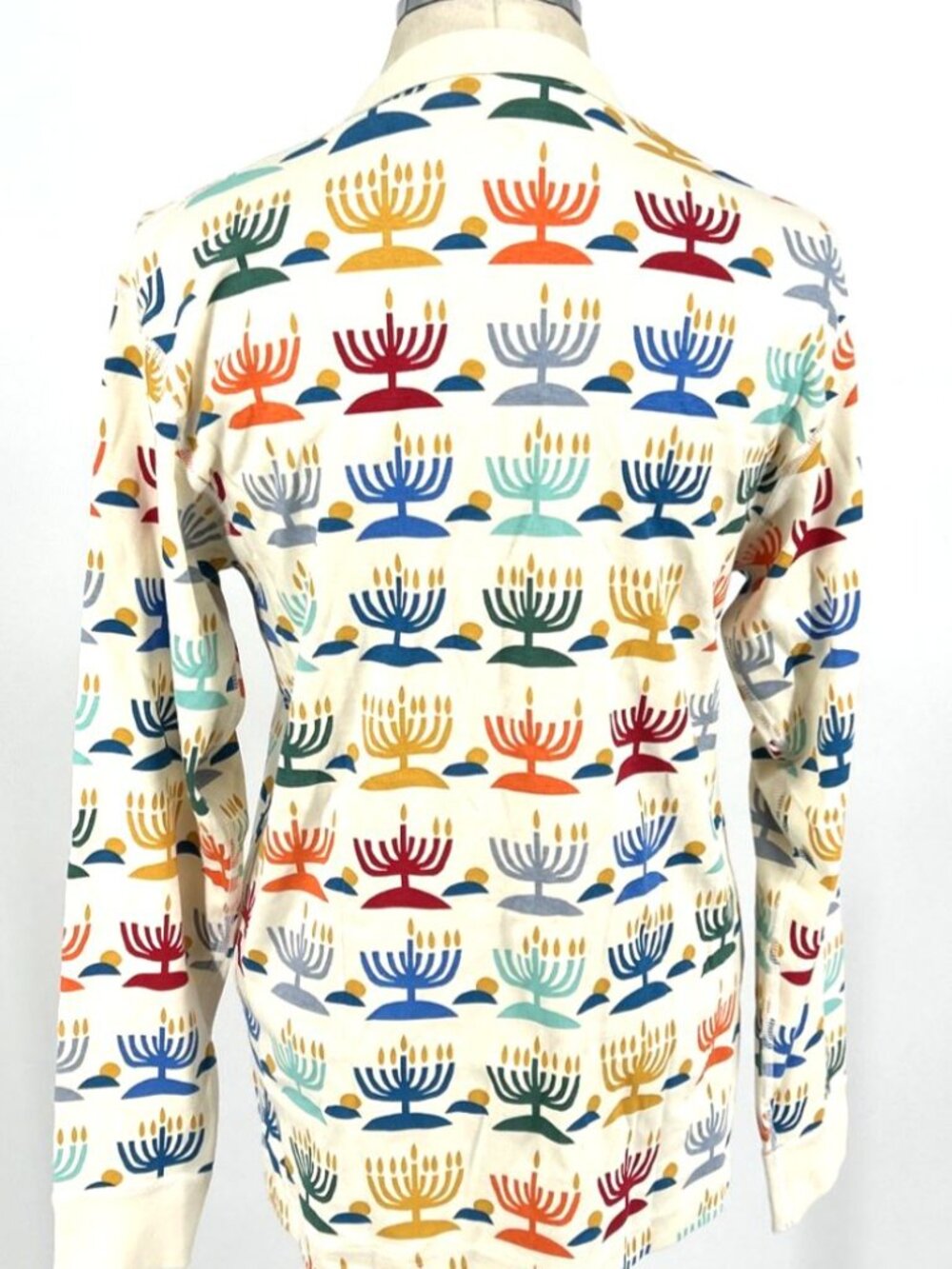 Hanna Andersson Pajama Long Johns Rainbow Hanukkah Holiday 2 Pc Sz M Adult - Picture 8 of 8